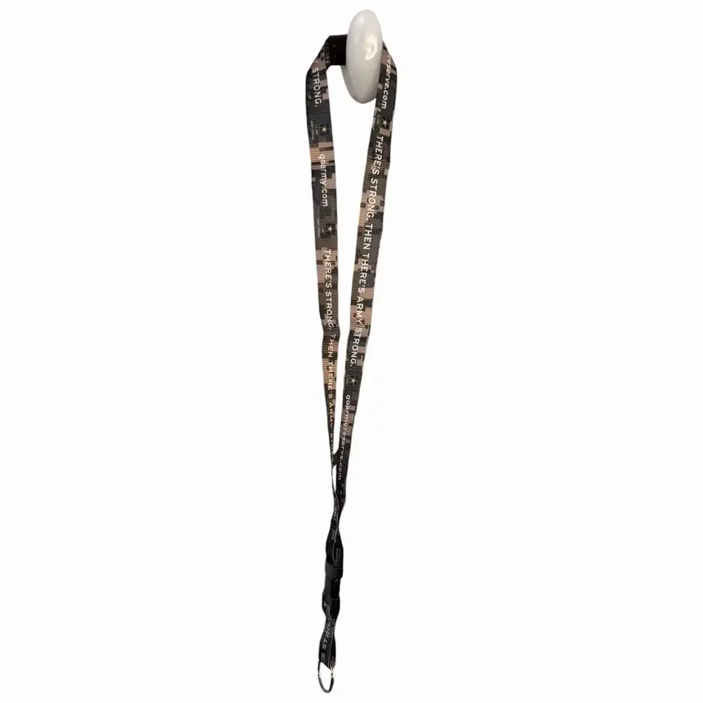 US Army There's Strong Then There's Army Strong Lanyard Keyring Buckle Closure
